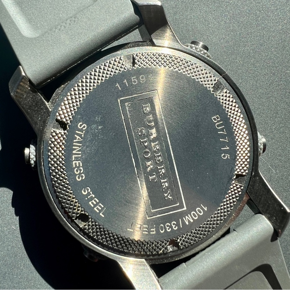 Men’s Burberry Sport Digital Watch. New battery. Box and manual included